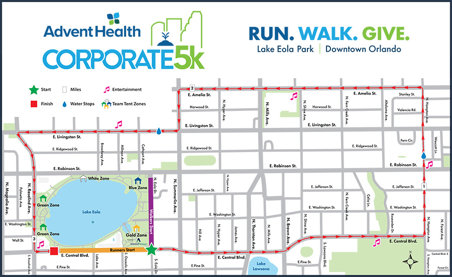 Corp 5K course map