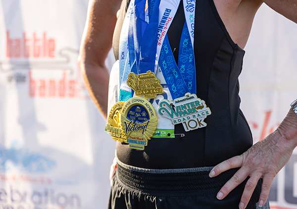 Runner wearing the Fanatic medal